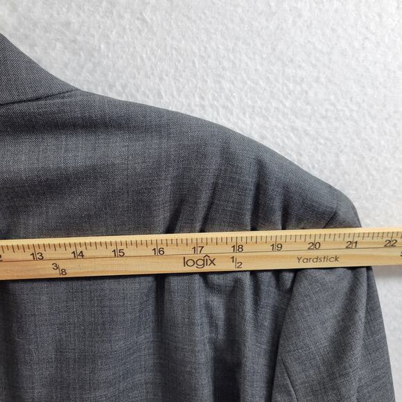 Lauren Ralph Lauren Gray 100% Wool Natural Stretch Sports Jacket Size 48R 11924 - Picture 10 of 10